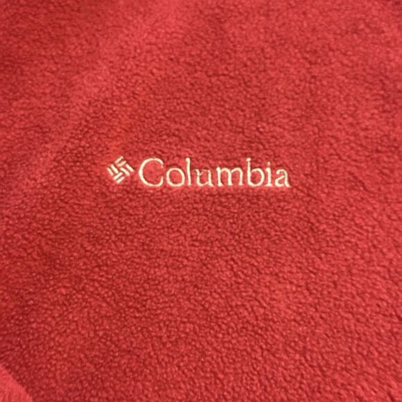 Columbia Sweatshirt Mens XL Red Zip Up Schacket Fleece Outdoors - Picture 2 of 10